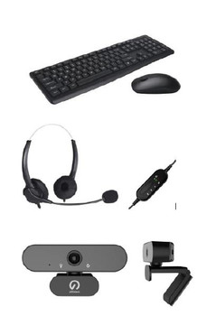 Shintaro Work-from-Home tech Bundle - includes 1080P HD webcam, wireless keyboard/mouse bundle and USB business headset