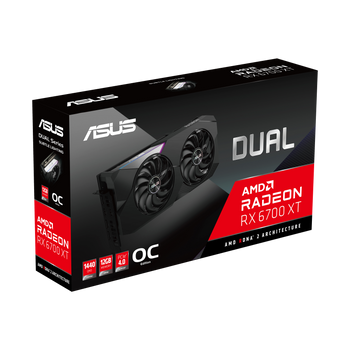 Asus Dual Radeon RX 6700 XT OC Edition 12GB GDDR6 Graphics Card