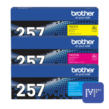 Brother TN-257 High Yield Toner Bundle (includes: TN-257C, TN-257M, TN-257Y)