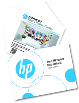 HP Advanced Photo Paper, Glossy, 65 lb, 5 x 5 in. (127 x 127 mm), 20 sheets