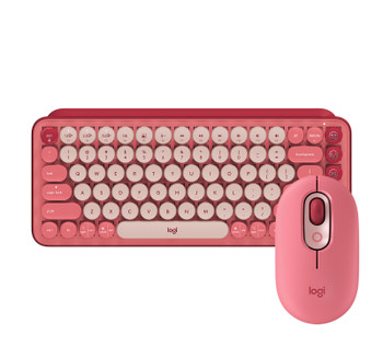 HEARTBREAKER BUNDLE Logitech POP Keys Keyboard & POP Mouse - Heartbreaker (Rose) 920-010579 + 910-006516