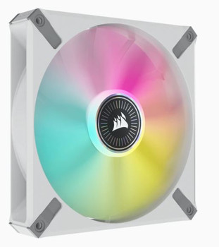 CORSAIR ML ELITE Series, ML140 RGB ELITE WHITE, 140mm Magnetic Levitation RGB Fan with AirGuide, Single Pack