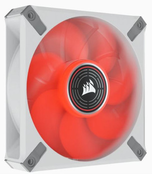 CORSAIR ML ELITE Series, ML120 LED ELITE WHITE, 120mm Magnetic Levitation Red LED Fan with AirGuide, Single Pack