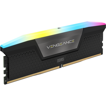 CORSAIR VENGEANCE RGB DDR5, 5600MHz 32GB 2x16GB DIMM, Unbuffered, 40-40-40-77, XMP 3.0, Black Heatspreader, RGB LED, 1.25V