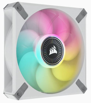 CORSAIR ML ELITE Series, ML120 RGB ELITE WHITE, 120mm Magnetic Levitation RGB Fan with AirGuide, Single Pack