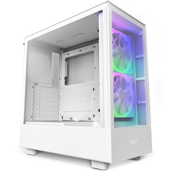 NZXT H Series H5 Elite Edition ATX RGB Mid Tower Case - White