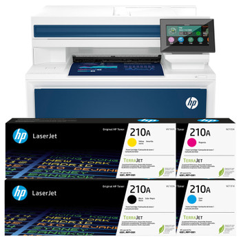 BUNDLE HP Color LaserJet Pro MFP 4301dw 35/33ppm A4 Wireless Colour Multifunction Printer + 210A Toners (W2100A, W2101A, W2102A, W2103A) (4RA80F-210ABUN)