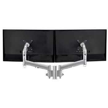 Atdec AWM Dual monitor mount solution on a 135mm post - F Clamp - Silver