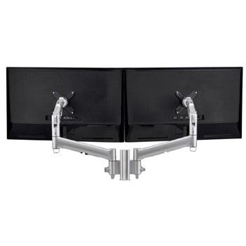 Atdec AWM Dual monitor mount solution on a 135mm post - Grommet Clamp - silver