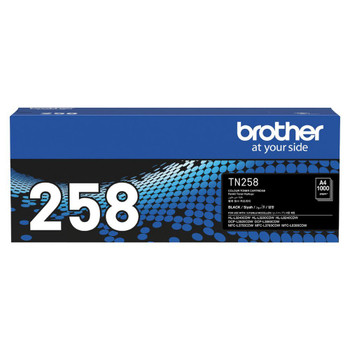 Brother TN-258BK Genuine Standard Yield Black Toner Cartridge - 1K