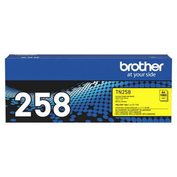 Brother TN-258Y Genuine Standard Yield Yellow Toner Cartridge - 1K