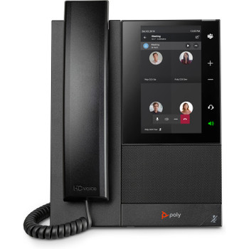 HP Poly CCX 500 Business Media Phone with Handset for Microsoft Teams and PoE-enabled