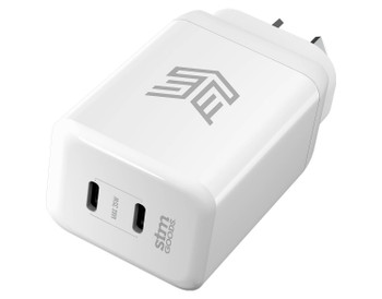 35W Dual Port (USB-C & USB-C) Power Adapter (AUNZ) - white