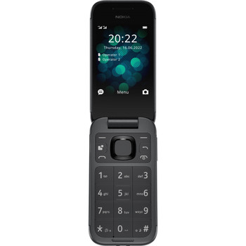 Nokia 2660 TA-1474 Dual Sim Flip 4G 48MB/128MB Mobile Phone - Black (1GF012HPA1A01)