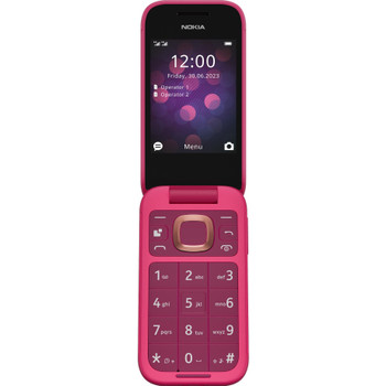 Nokia 2660 TA-1474 Dual Sim Flip 4G 48MB/128MB Mobile Phone - Pop Pink (1GF012HPC1A04)