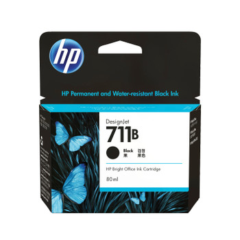 HP 711B 80-ml Black DesignJet Ink Cartridge