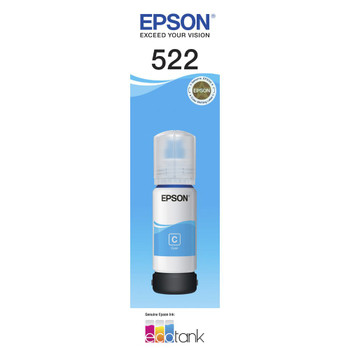 EPSON T522 CYAN INK BOTTLE FOR ECOTANK ET-2810,ET-1810,ET-4810