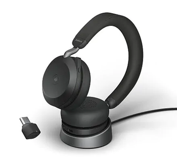 JABRA EVOLVE2 75 UC ANC STEREO BLUETOOTH BUSINESS HEADSET (USB-C DONGLE + CHARGING STAND)