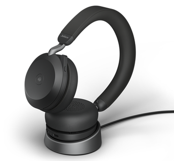 JABRA EVOLVE2 75 MS ANC STEREO BLUETOOTH BUSINESS HEADSET (USB-C DONGLE + CHARGING STAND)
