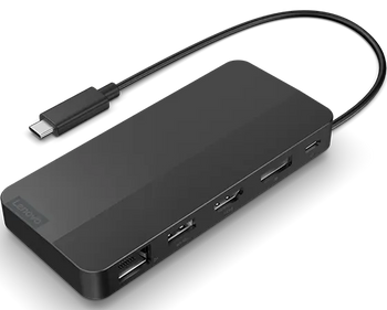 Lenovo USB-C Dual Display Travel Dock (w/ adapter) - 7-in-1 Hub