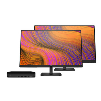 Bundle Deal : HP Pro Mini 260 G9 PC i5/16GB/512GB/WiFi/W11P + Dual P24H IPS Monitors