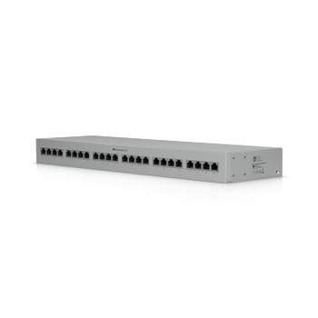 Ubiquiti Ethernet Surge Protection,Rack-mount Indoor Panel Supports Up To 10 GbE, PoE++, 20kA Surge Discharge/Port,24-port Integrated,1U Rack-mount