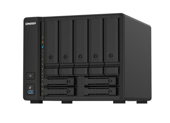 QNAP TS-932PX-4G 9-Bay NAS,AL324 64-bit quad-core 1.7GHz, 4GB DDR4 SODIMM RAM (1 RAM slot, max 16GB), 5x 3.5" and 4x 2.5" drive slots, 2x 10GbE SFP+ LAN, 2 Yr