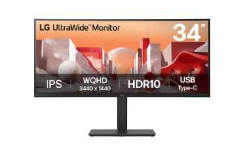 LG 34BA75QE-B 34" UWQHD 3800R Curved IPS Monitor (90W USB-C PD + Hub)