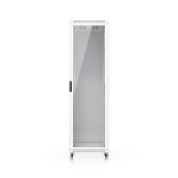 Ubiquiti 42U Rack Cabinet,Fully Assembled Floor Rack,Built-In Fans,Removable Panels,Lockable Casters,Optimal Airflow,Heavy-Duty,Easy Equipment Access.