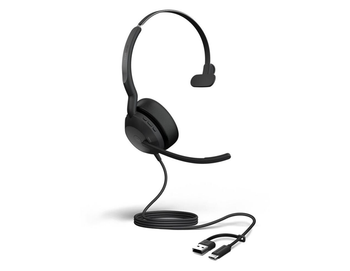 JABRA EVOLVE2 50 CORDED UC MONO ANC HEADSET, USB-C/A WITH BLUETOOTH (REQ USB CONNECTION)