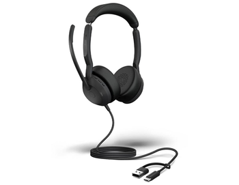 JABRA EVOLVE2 50 CORDED UC STEREO ANC HEADSET, USB-C/A WITH BLUETOOTH (REQ USB CONNECTION)