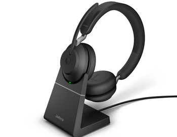 JABRA WIRELESS EVOLVE2 65 MS STEREO BLUETOOTH HEADSET W/CHARGING STAND+LINK 380C BT,USB-C