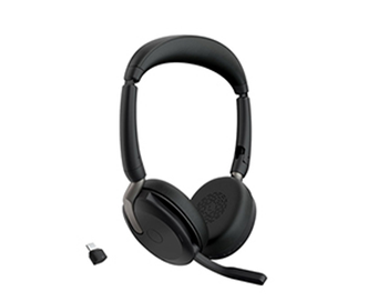 JABRA WIRELESS EVOLVE2 65 FLEX UC STEREO BLUETOOTH HEADSET + LINK390C BT, USB-C