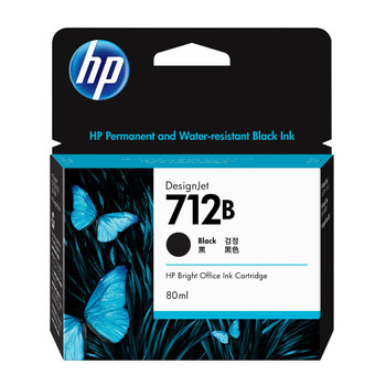 HP 712B 80-ml Black Ink Cartridge for DesignJet T230/T250/T650/STUDIO
