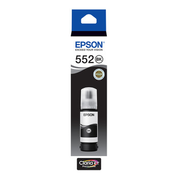 Epson T552 Pigment Black Claria EcoTank Ink Bottle Genuine