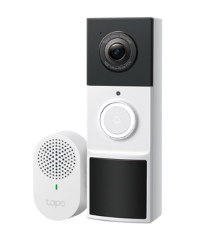 TP-Link TD21 Tapo Video Doorbell Camera, Ringtones, 230 days battery life, Head to Toe View (16:9), 160° Diagonal Field of View, Smart Detection and N