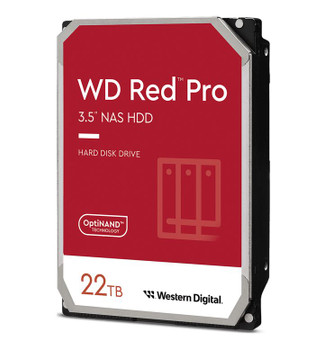Western Digital WD Red Pro 22TB 3.5' NAS HDD SATA3 7200RPM 512MB Cache 24x7 300TBW ~24-bays NASware 3.0 CMR Tech 5yrs wty