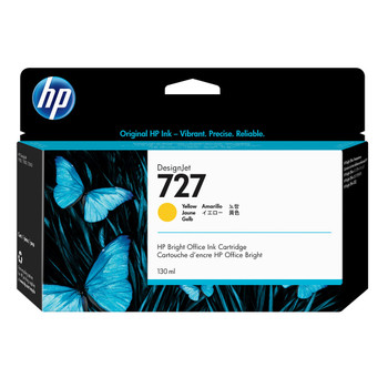 HP 727 130-ml Yellow Ink Cartridge for DesignJet T920/T930/T1500/T1530/T2500/T2530
