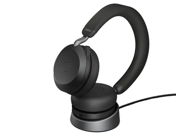 JABRA WIRELESS EVOLVE3 75 UC STEREO BLUETOOTH ANC HEADSET W/WLESS CHARGING PAD, LINK390A