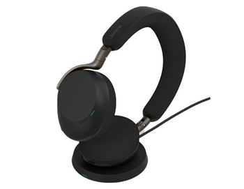 JABRA WIRELESS EVOLVE3 75 MS STEREO BLUETOOTH ANC HEADSET W/WLESS CHARGING PAD, LINK390C