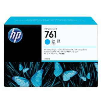 HP 761 400-ml Cyan Ink Cartridge for DesignJet T7100/T7200