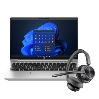 Bundle Deal : HP ProBook 445 G10 14" Laptop Ryzen 5-7530U 16GB 512GB W11P + HP Poly Voyager 4320 MS Stereo Headset (AP3Z8AT+77Y98AA)