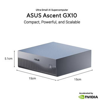 ASUS GX10 AI PC, NV GB10, 128GB LPDDR5X, 4TB, HDMI, WIFI7, 2X 200G QSFP112, DGX OS, 1YR
