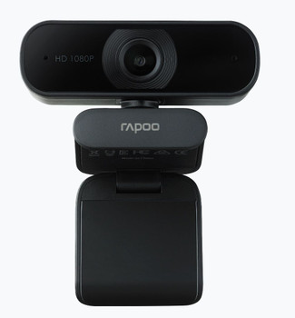 RAPOO C260 Webcam FHD 1080P/HD720P, USB 2.0, 95 degrees Wide Angle, Autofocus, Noise cancelling Mic. - Ideal for TEAMS, Zoom
