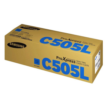 Samsung CLT-C505L C2620DW/C2680FX High Yield Cyan Toner Cartridge Genuine (SU036A)
