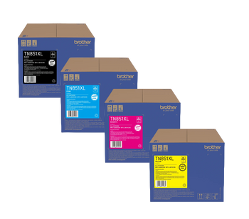Brother Genuine TN-851XL High Yield Toner Set (Includes Black + Cyan + Magenta + Yellow)