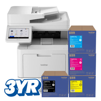 Bundle Deal : Brother MFC-L9630CDN A4 Wireless Colour Laser Multifunction Printer + Genuine TN-851XL Toners (Black + Colours) + FREE 3 Year Warranty Upgrade