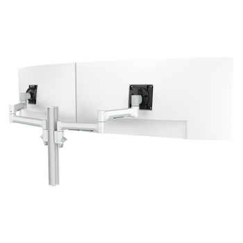 Atdec AWMS-2-5940 Dual Extended-Reach Arms on Post H/D F-Clamp White