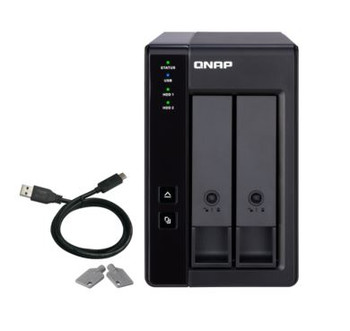 QNAP TR-002, 2-BAY DAS EXPANSION UNIT (NO DISK), SATA USB-C(1), TWR, 2 Yrs WTY