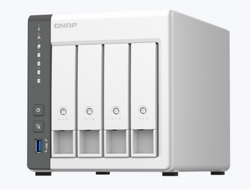 QNAP TS-433-4G, 4-bay ARM 4C 2.0GHz ; 4 x SATA 6Gb/s 3.5"/2.5"; 4GB RAM on-board; 1 x GbE; 1 x 2.5GbE ; 1 x USB3.2 Gen1 and 2 x USB2.0, 2 Years WTY